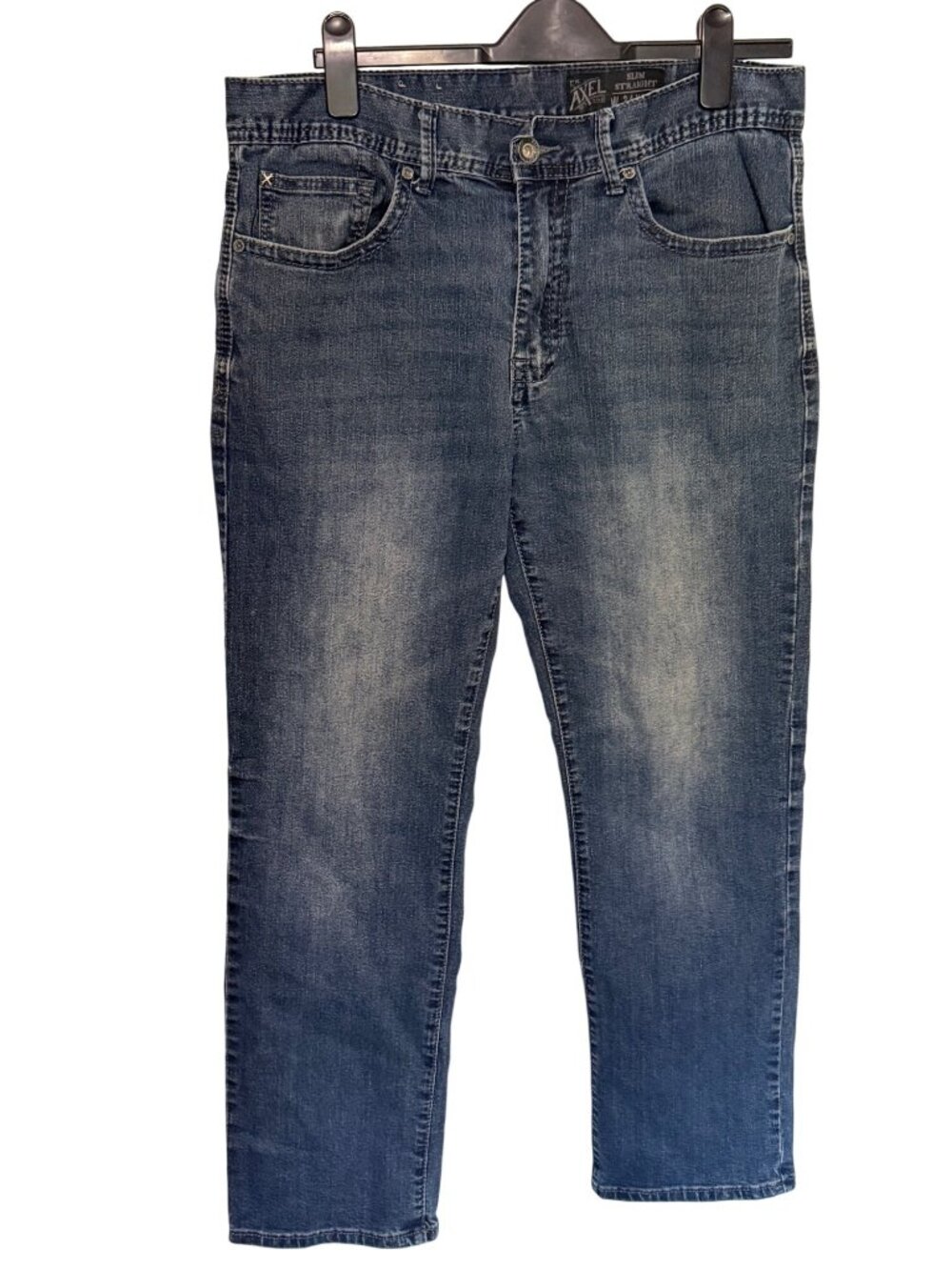 TK Axel Mens Denim Jeans Dark Wash Slim Straight 34x32